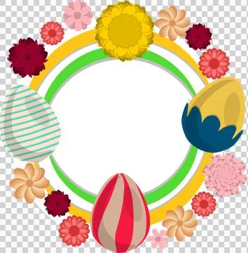 Illustration on theme celebration holiday Easter with hunt colorful bright eg Illustrazione stock