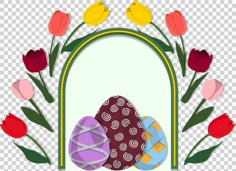 Illustration on theme celebration holiday Easter with hunt colorful bright eg Illustrazione stock