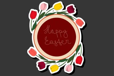 Illustration on theme celebration holiday Easter with hunt colorful bright .. Stock Illustration