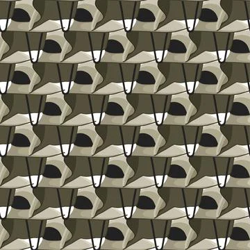 Illustration on theme colored pattern fishing hats Stock Illustration