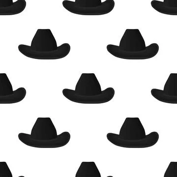 Illustration on theme colored pattern hats cowboy Stock Illustration