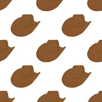 Illustration on theme colored pattern hats cowboy Stock Illustration