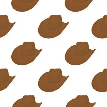 Illustration on theme colored pattern hats cowboy Stock Illustration