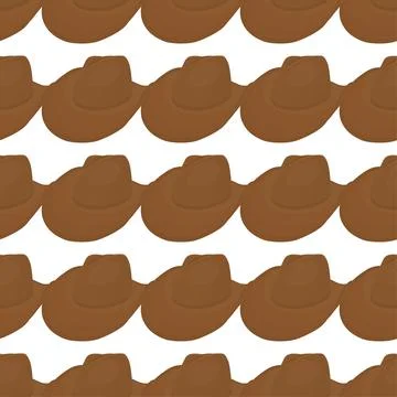 Illustration on theme colored pattern hats cowboy Stock Illustration