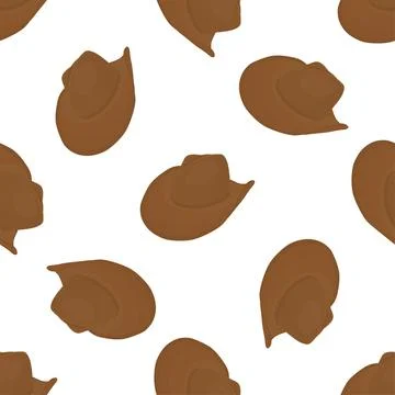Illustration on theme colored pattern hats cowboy Stock Illustration