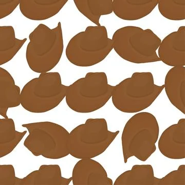 Illustration on theme colored pattern hats cowboy Stock Illustration