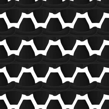 Illustration on theme colored pattern hats cowboy Stock Illustration