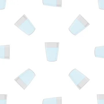 Illustration on theme colored set identical types glass cups Stock Illustration