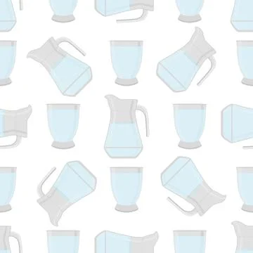 Illustration on theme colored set identical types glass jugs Illustrazione stock