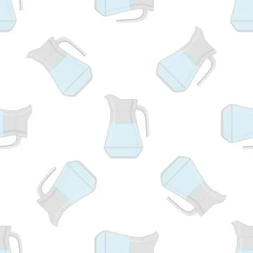 Illustration on theme colored set identical types glass jugs Illustrazione stock