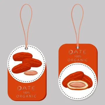Illustration on theme different types of date fruit for healthy life Stock Illustration