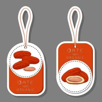 Illustration on theme different types of date fruit for healthy life Stock Illustration