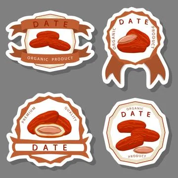 Illustration on theme different types of date fruit for healthy life Stock Illustration