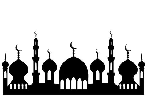 Illustration on theme different types mosques Illustrazione stock