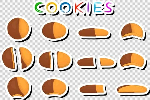 Illustration on theme fresh sweet tasty cookie of consisting various ingred.. Stock Illustration