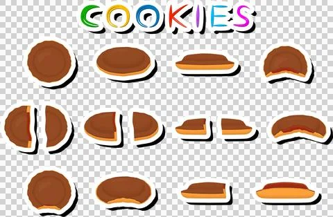 Illustration on theme fresh sweet tasty cookie of consisting various ingred.. Stock Illustration