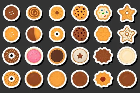 Illustration on theme fresh sweet tasty cookie of consisting various ingred.. Ilustración de archivo