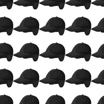 Illustration on theme pattern hats baseball Stock Illustration