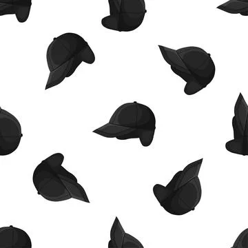 Illustration on theme pattern hats baseball Stock Illustration