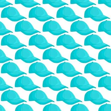 Illustration on theme pattern hats baseball イラスト素材