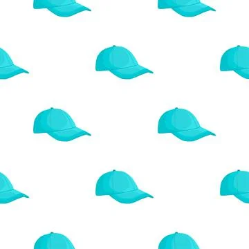 Illustration on theme pattern hats baseball Stock Illustration
