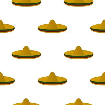 Illustration on theme pattern mexican hats sombrero Stock Illustration