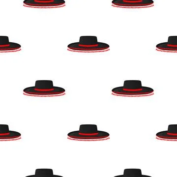 Illustration on theme pattern mexican hats sombrero Stock Illustration