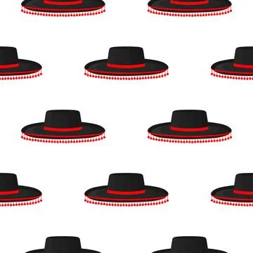 Illustration on theme pattern mexican hats sombrero Stock Illustration