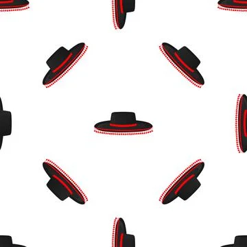 Illustration on theme pattern mexican hats sombrero Stock Illustration