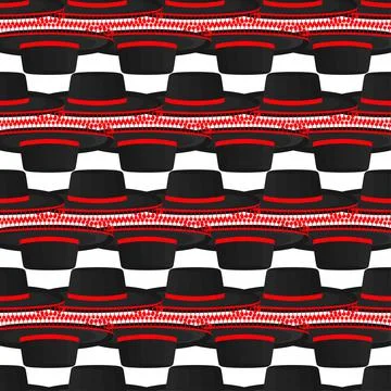 Illustration on theme pattern mexican hats sombrero Stock Illustration