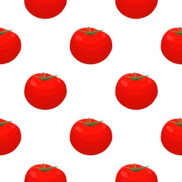 Illustration on theme of pattern red tomato, vegetable ketchup for seal Stock Illustration