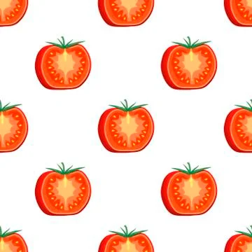 Illustration on theme of pattern red tomato, vegetable ketchup for seal Stock Illustration