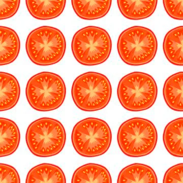 Illustration on theme of pattern red tomato, vegetable ketchup for seal Stock Illustration