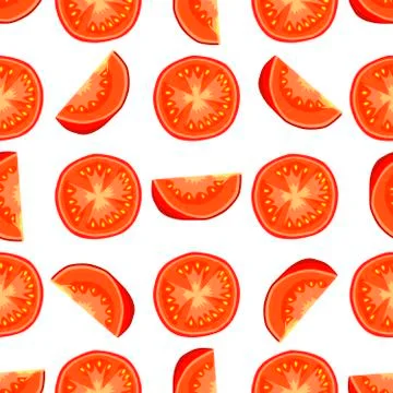 Illustration on theme of pattern red tomato, vegetable ketchup for seal Stock Illustration