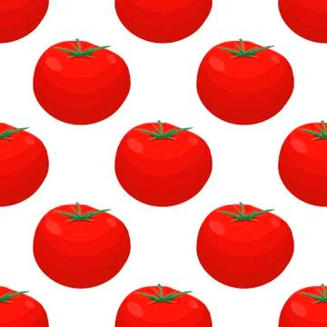 Illustration on theme of pattern red tomato, vegetable ketchup for seal Stock Illustration