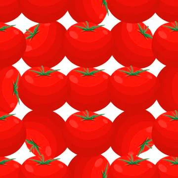 Illustration on theme of pattern red tomato, vegetable ketchup for seal Stock Illustration