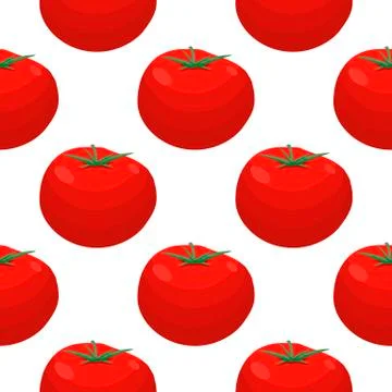 Illustration on theme of pattern red tomato, vegetable ketchup for seal Stock Illustration