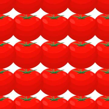 Illustration on theme of pattern red tomato, vegetable ketchup for seal Stock Illustration