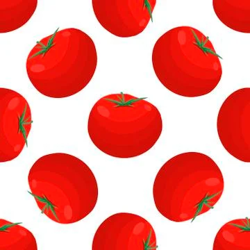 Illustration on theme of pattern red tomato, vegetable ketchup for seal Stock Illustration