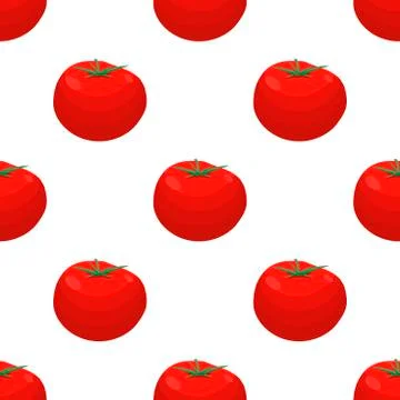 Illustration on theme of pattern red tomato, vegetable ketchup for seal Illustrazione stock