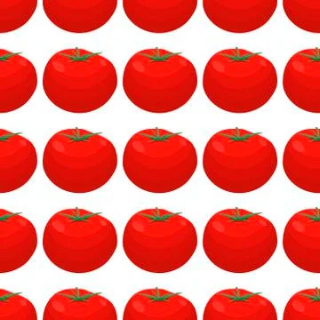 Illustration on theme of pattern red tomato, vegetable ketchup for seal Stock Illustration