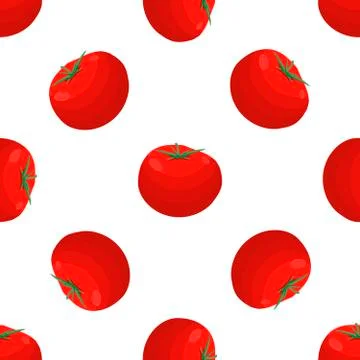 Illustration on theme of pattern red tomato, vegetable ketchup for seal Stock Illustration