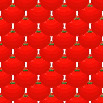 Illustration on theme of pattern red tomato, vegetable ketchup for seal Stock Illustration