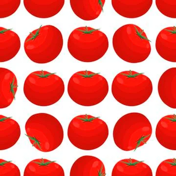 Illustration on theme of pattern red tomato, vegetable ketchup for seal Stock Illustration