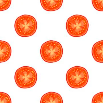 Illustration on theme of pattern red tomato, vegetable ketchup for seal Stock Illustration