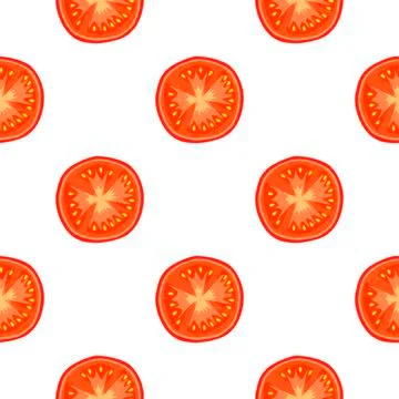 Illustration on theme of pattern red tomato, vegetable ketchup for seal Stock Illustration