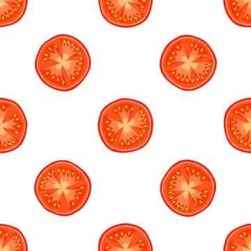 Illustration on theme of pattern red tomato, vegetable ketchup for seal Stock Illustration