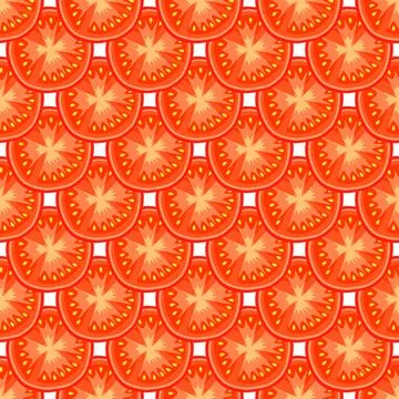 Illustration on theme of pattern red tomato, vegetable ketchup for seal Stock Illustration