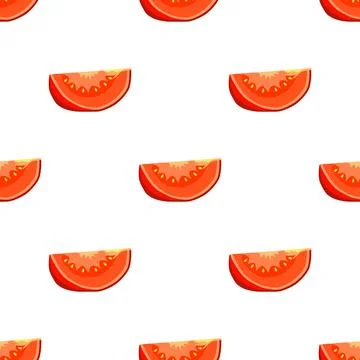 Illustration on theme of pattern red tomato, vegetable ketchup for seal Stock Illustration