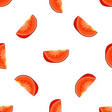 Illustration on theme of pattern red tomato, vegetable ketchup for seal Stock Illustration